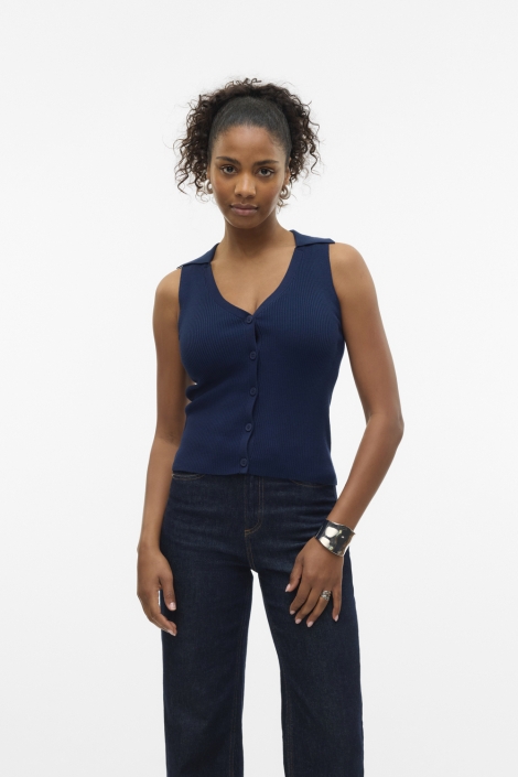 Vero Moda vmwillow sl v-neck polo top